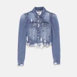 Zara Denim Cropped Jacket
